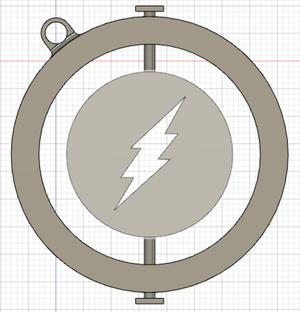 Flash rotating key ring