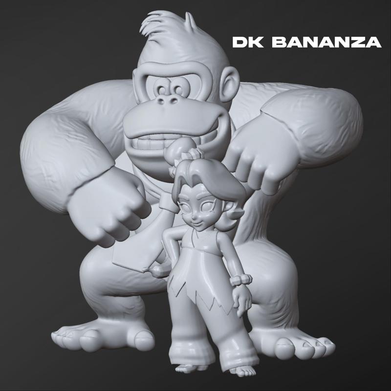 Donkey Kong Bananza - DK + Pauline - DonkeyKong Diorama