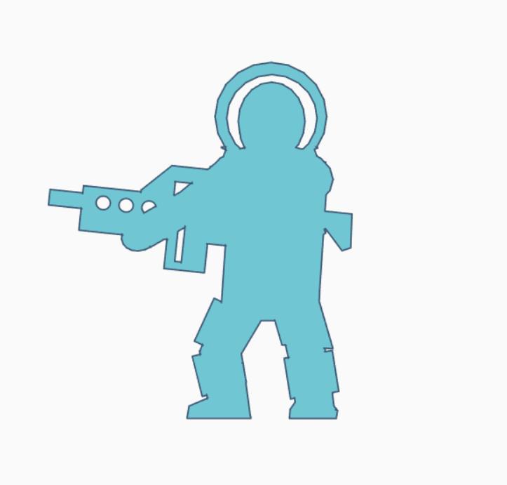 Rifle Carrying Astronaut Meeple