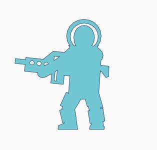 Rifle Carrying Astronaut Meeple