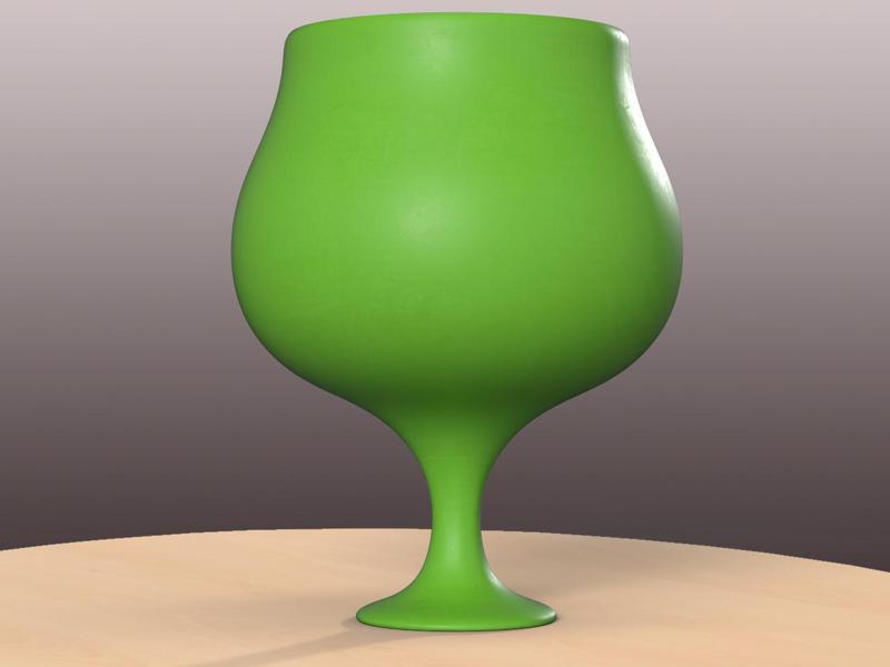 Pre-Hollowed Brandy Glass 1 Plain 3D print model