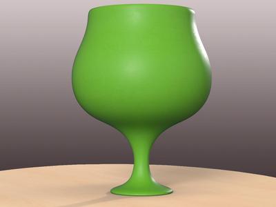 Pre-Hollowed Brandy Glass 1 Plain 3D print model