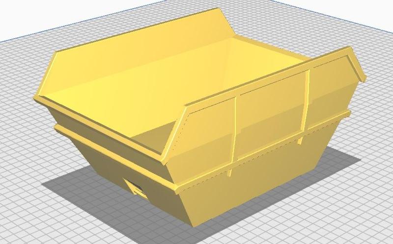 Dumpster For Rc Trucks 185mm wide 1:14