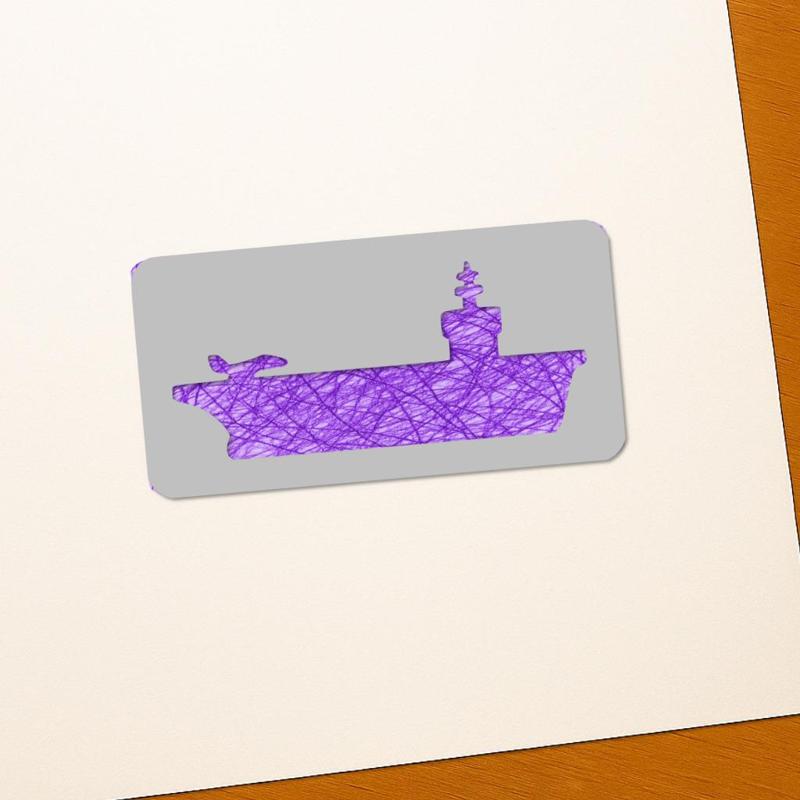 Aircraft Carrier Drawing Stencils – 3D Printable Tools for Artists