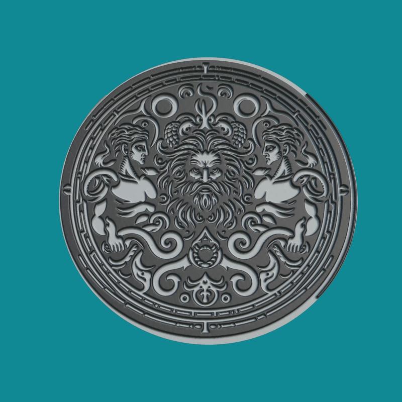 Gorgonlar Mythological Creature Medallion Gorgonlar 3d Print Model