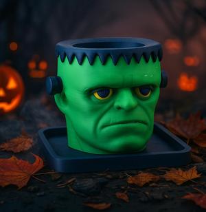 Frankenstein Head Planter – 3D Printed Halloween Decor Pot