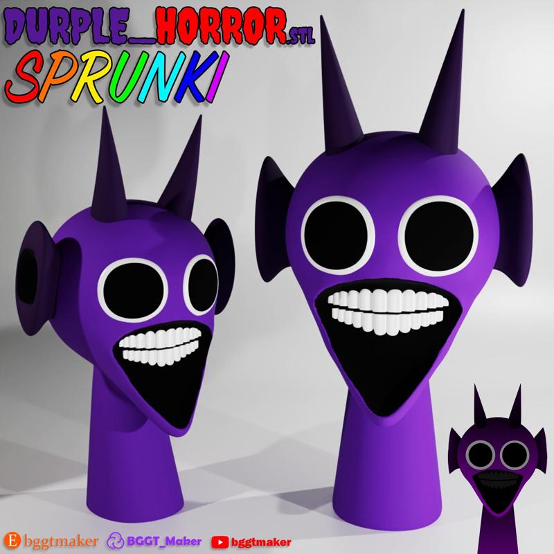 DURPLE HORROR SPRUNKI INCREDIBOX | Purple Sprunki 3D Model STL Fan Art