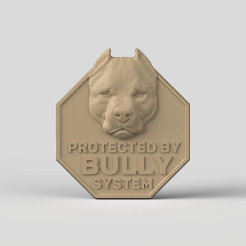 3D Model STL CNC  file Pitbull Panel
