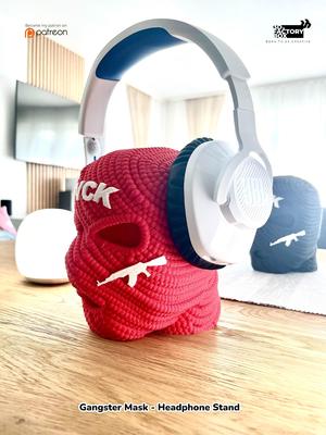 Gangster Mask - Headphone Stand/Holder (scaleable)