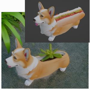 Corgi dog Multifunctional  – Planter, Hotdog Holder, Bowl, porta completo