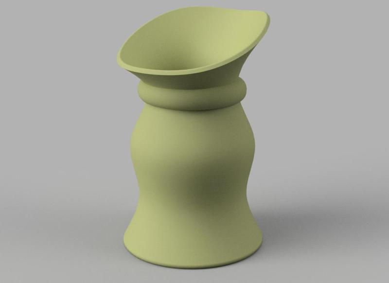 country style vase cup vessel v312 for 3d-print or cnc
