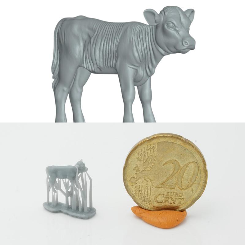 Cow Calf Figure 01 – h0 scaled Animal Miniature (1/87 pre-supported)