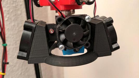 Dual 40mm Cooling Fan Ring for E3D V6 Exruder