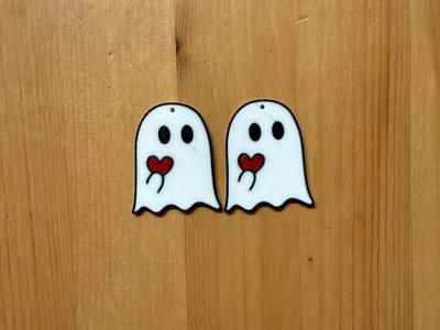 Cute Ghost Earrings ((Free Commercial Use))