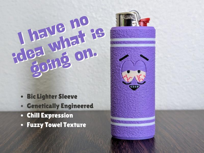 Bloodshot Towelie Bic Lighter Sleeve for AMS