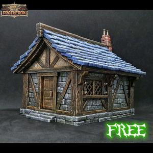 Modular Medieval Cottage – “Corven House” (28–32mm Terrain, No Supports)