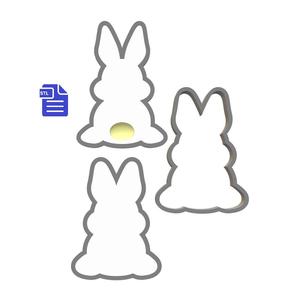 3pc Easter Bunny Bath Bomb Mold