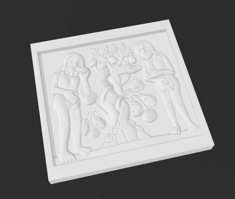 Adam and Eve - Andalusian wall decor - Girona cathedral