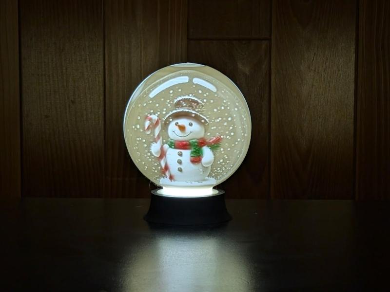 Snowglobe Lithophane - Snowman Christmas 2024