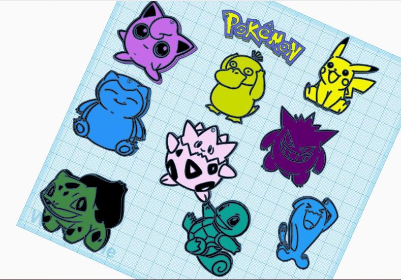 Pokémon keychain packs