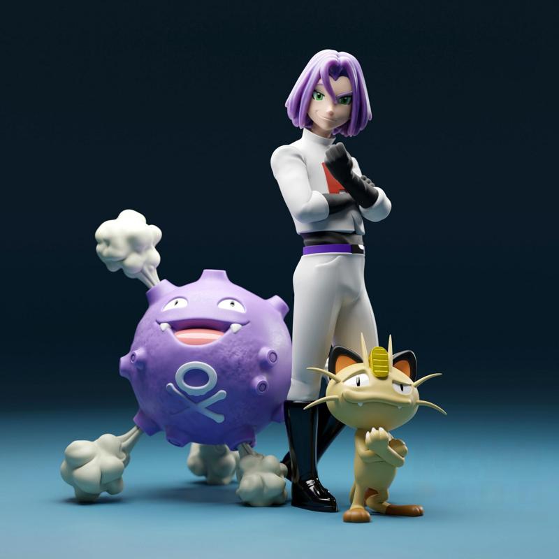 Pokemons - James, Koffing, Meowth.