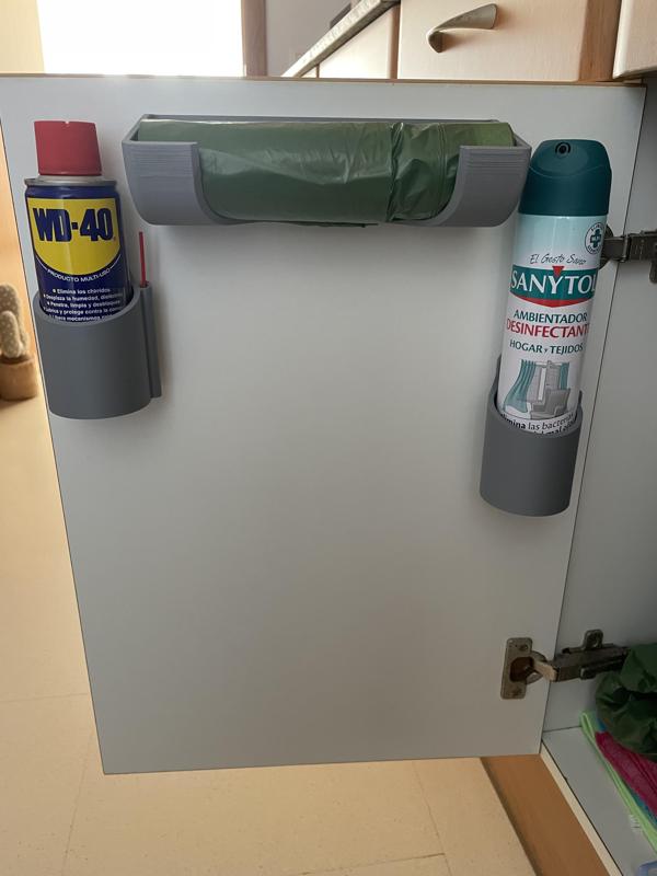 Trash bag holder and WD-40 spray (200ml) or Sanytol (300ml)