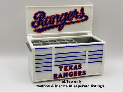 Lid - Texas Rangers baseball MLB toolbox desk pen