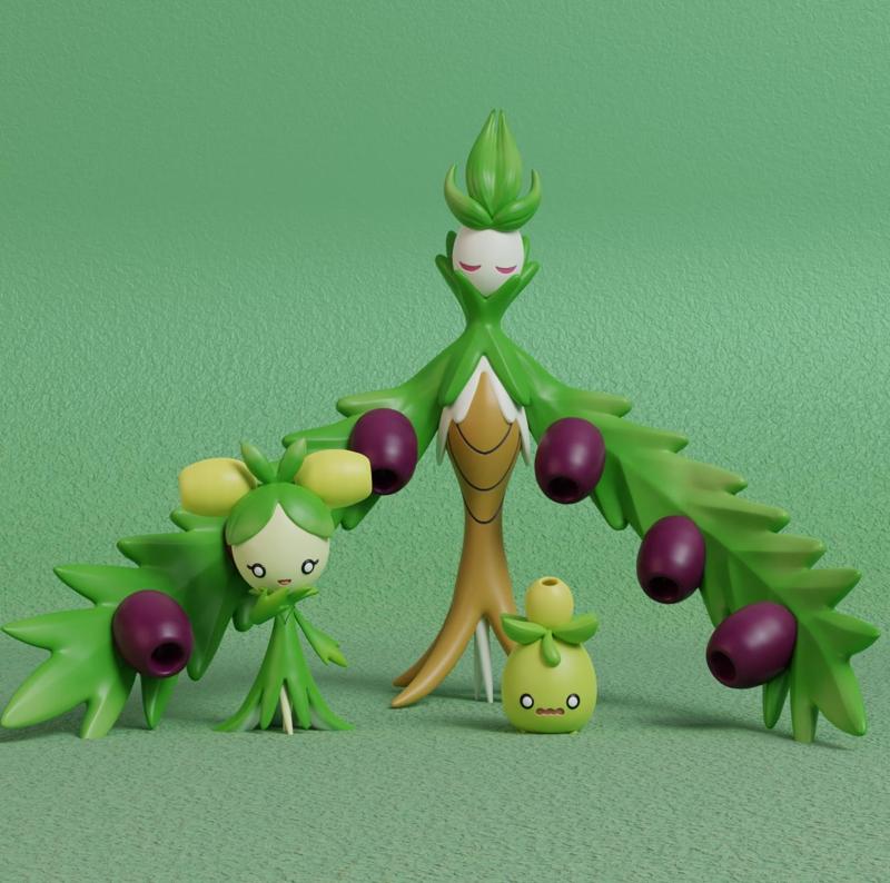 Pokemon - Smoliv, Dolliv and Arboliva