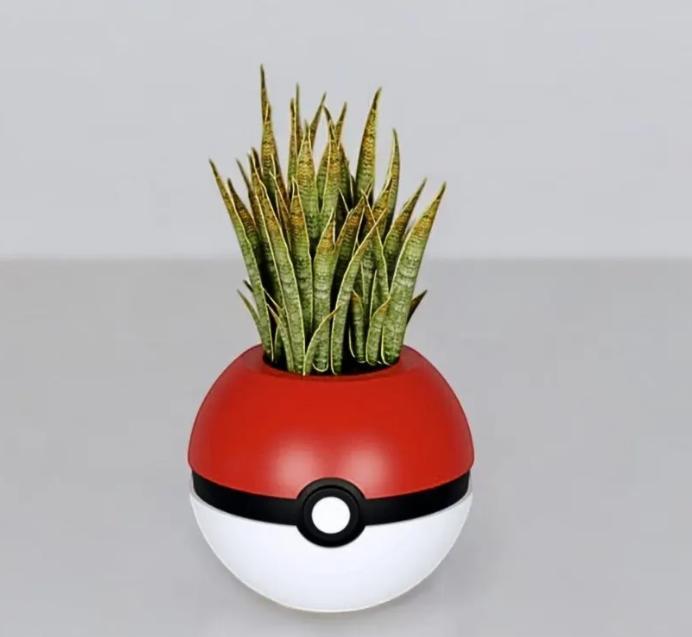 Poke Ball Vase - Pokemon Planters - 3d Printable - House - Vases