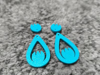 Tulip pendant earring