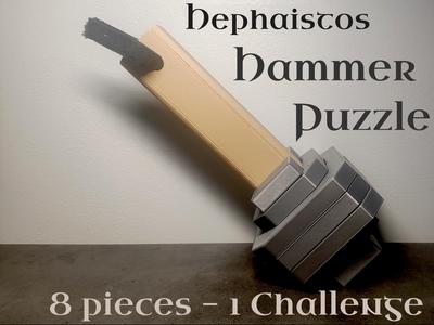 Hephaistos Hammer – 3D Assembly Puzzle (8 pieces)