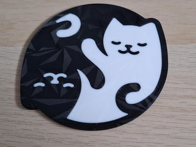 Cat Ying Yang Coaster and Storage Tower