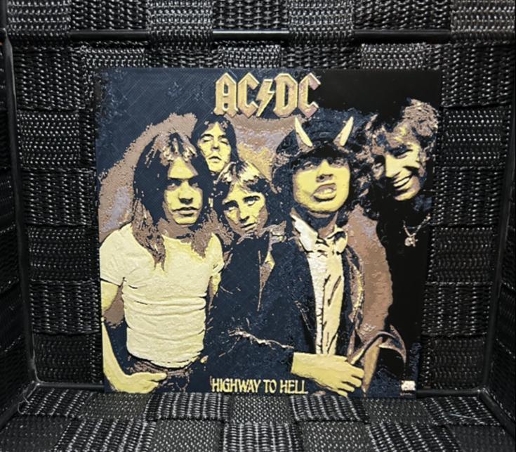 Hueforge Music Poster - ACDC Highway to Hell -