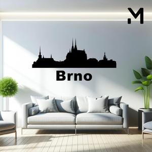 Wall silhouette - City skyline - Brno