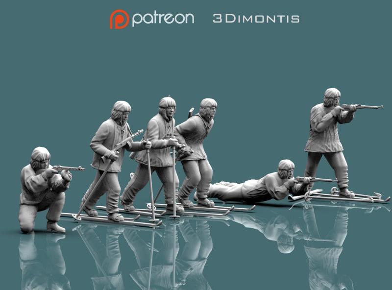 soldiers WW2 Russia 3D print model