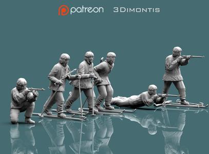 soldiers WW2 Russia 3D print model