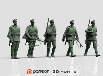 soldiers ww1 Russian empire 3D print model