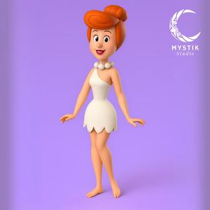 Wilma Flintstone – Cartoon 3D Figure | Vilma Picapiedra