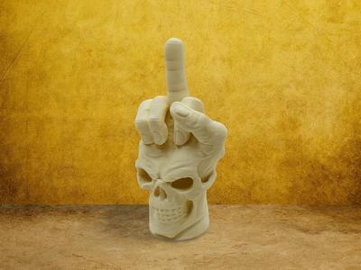 Skull Rebel – The Cheeky Skull Middle Finger