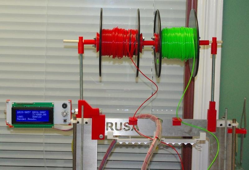 Prusa i3 Metal Frame Combined LCD and Spool Holder