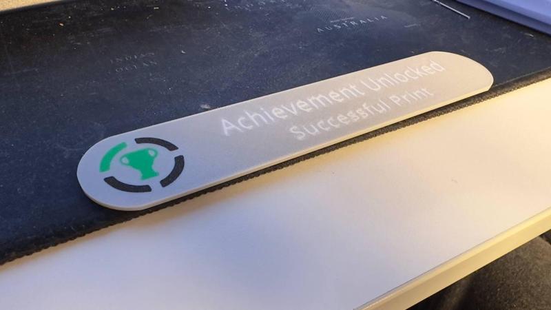 Achievement Unlocked Sign | Flat surface