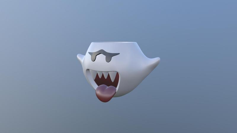 MAT IN THE SHAPE OF A SUPER MARIO BOO