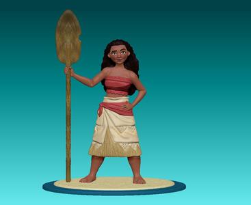 moana holding oar from moana 2 cartoon movie