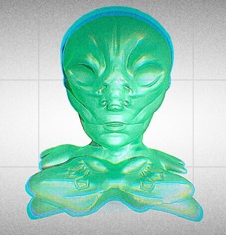 Alien Sculpted Bust