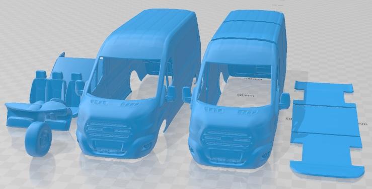 Ford Transit L4H3 Trend 2021 Printable Van