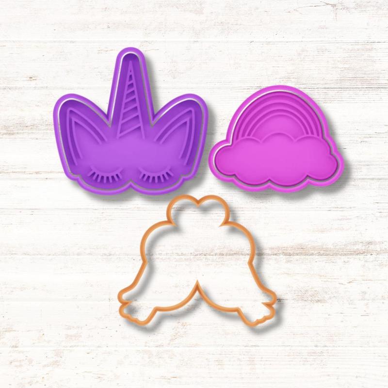 cutter cookie cutter unicorn, rainbow, little birds