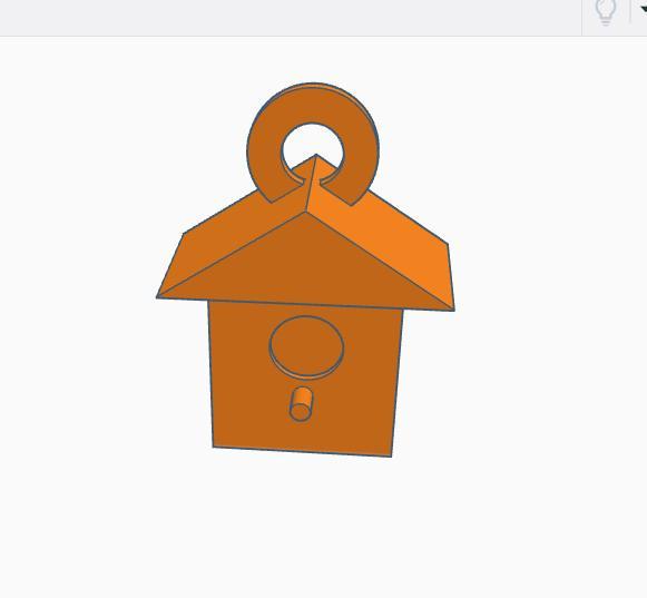 mini bird house keychain