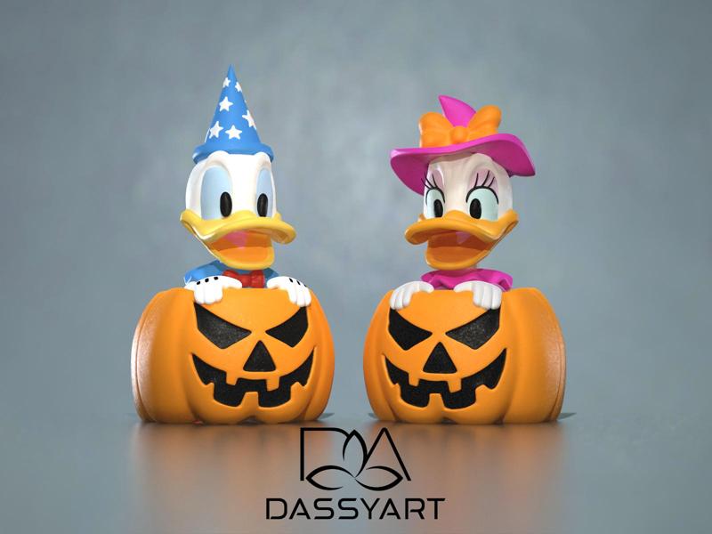 DONALD-DAISY DUCK HALLOWEEN -- HALLOWEEN DECORATION