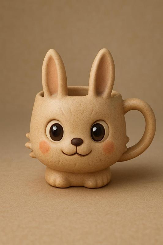 Cute Labubu-Inspired Ceramic Cup