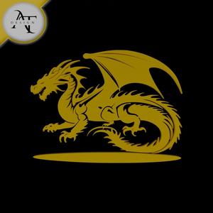 Dragon - Silhouette - 2D Wall Art Decor